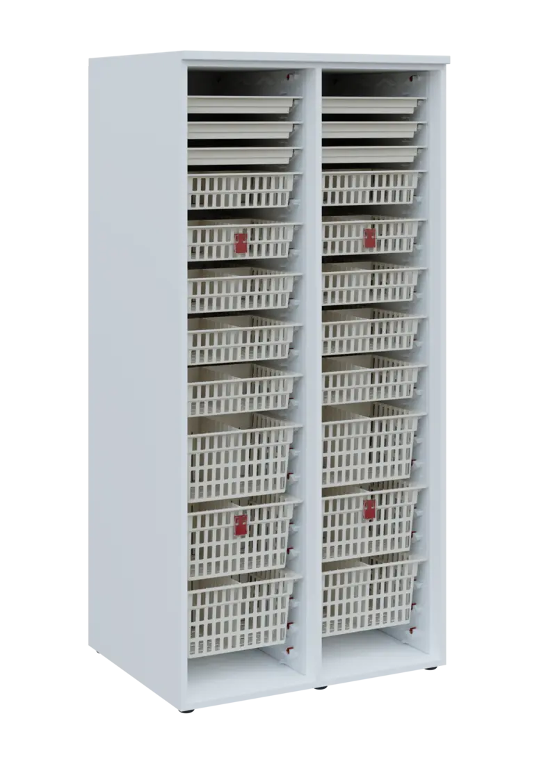 EUROMEDICA O - 90 ABS skříň léková boxová, otevřená, 1950x900x735, korpus bílý